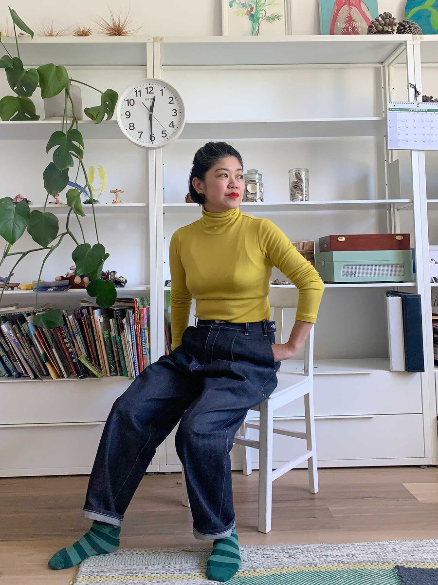 KOTONE Organic Cotton Tucked Denim