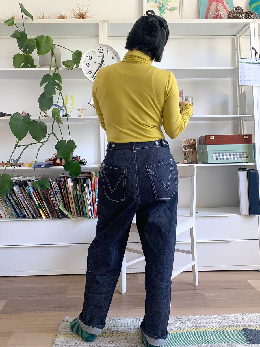KOTONE Organic Cotton Tucked Denim