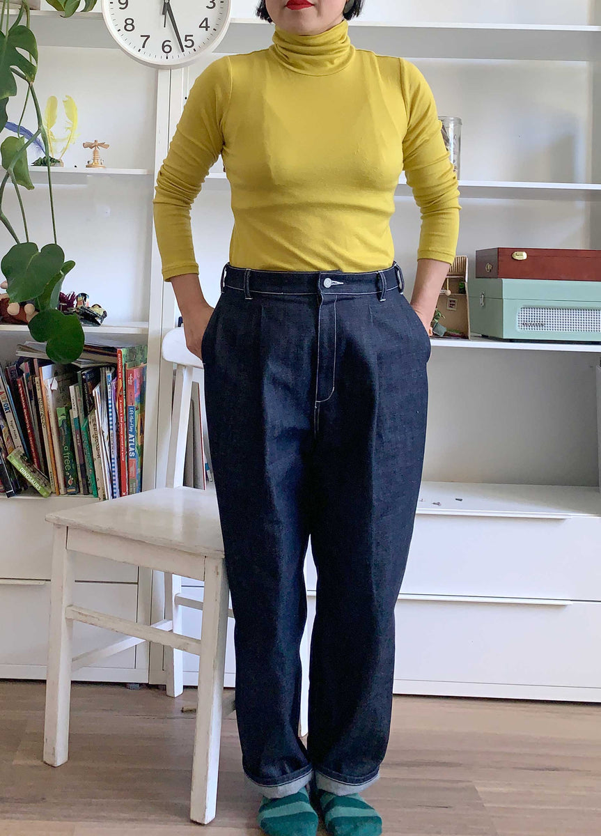 パンツ ORGANIC COTTON DENIM KOTONE Organic Cotton Tucked Denim