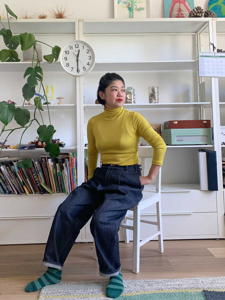 KOTONE Organic Cotton Tucked Denim