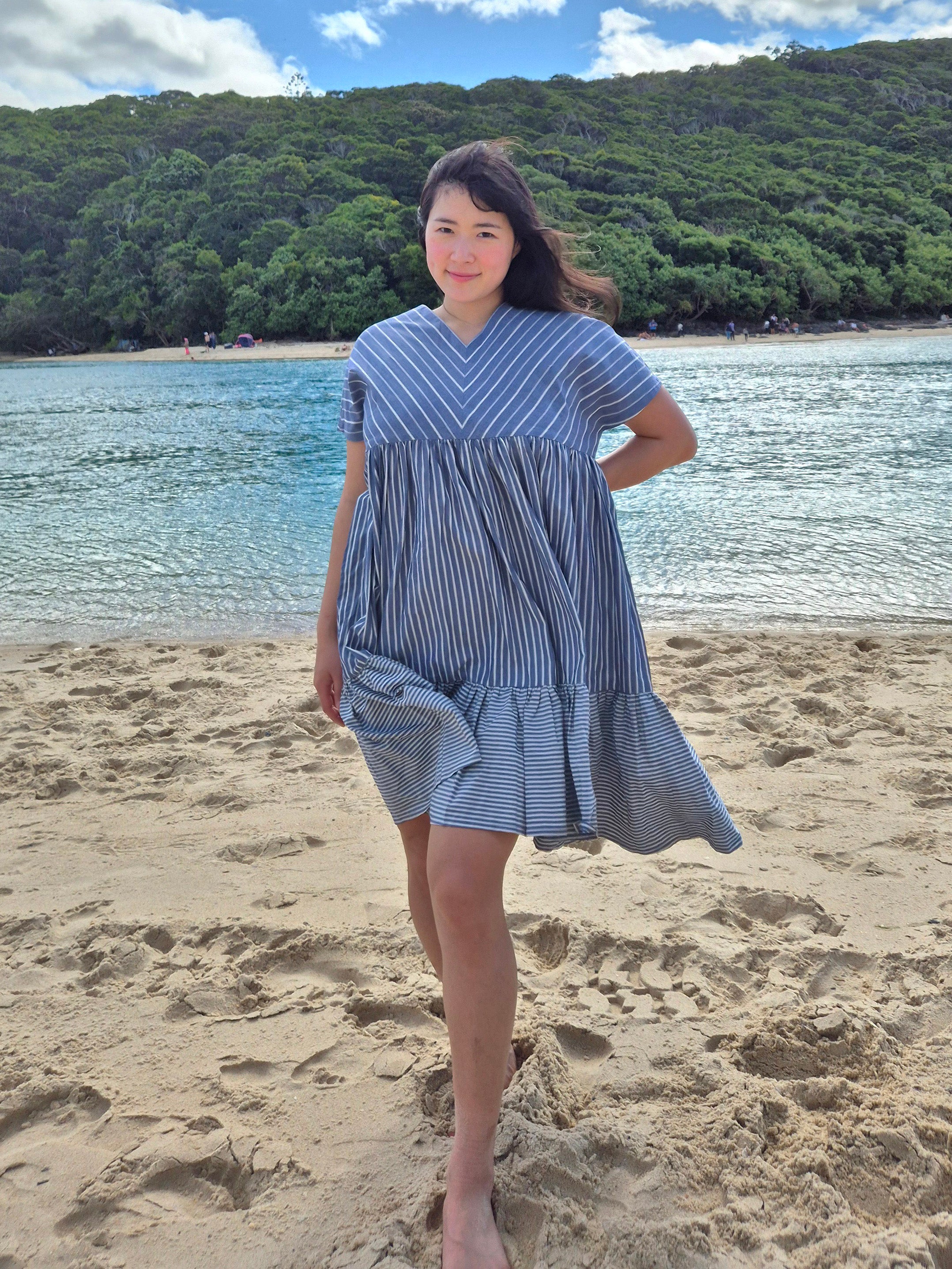Organic Cotton Tiered Dress KOTONE Organic Cotton Tiered Dress KOTONE