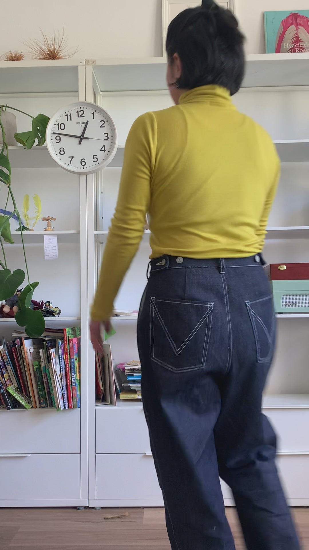 KOTONE Organic Cotton Tucked Denim Pants オーガニックコットン　タックデニム