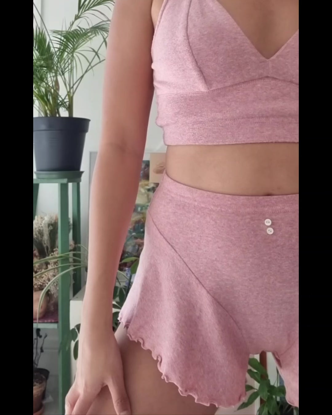 KOTONE organic cotton boxer shorts pink